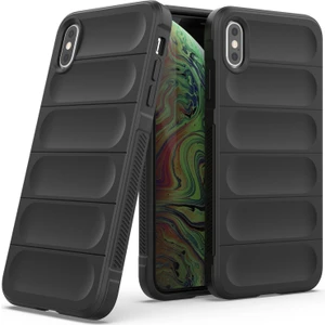iPhone XS / iPhone X İçin Kaymaz Silikon Telefon Kılıfı - Siyah (Yurt Dışından)