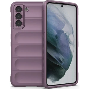 Galaxy S21 5G İçin Kaymaz Silikon Telefon Kılıfı - Mor (Yurt Dışından)