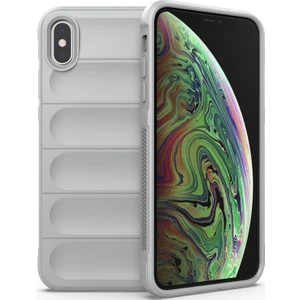 iPhone XS / iPhone X İçin Kaymaz Silikon Telefon Kılıfı - Gri (Yurt Dışından)