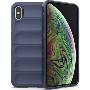 iPhone XS / iPhone X İçin Kaymaz Silikon Telefon Kılıfı - Lacivert (Yurt Dışından)