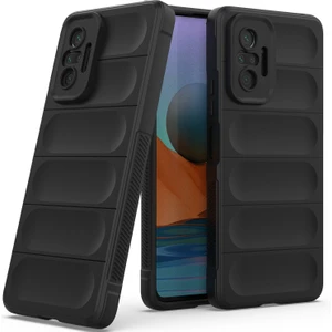 Redmi Note 10 Pro / 10 Pro Max İçin Kaymaz Silikon Telefon Kılıfı - Siyah (Yurt Dışından)
