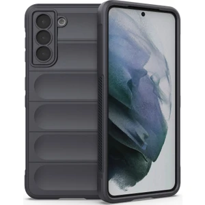 Galaxy S21 5G İçin Kaymaz Silikon Telefon Kılıfı - Koyu Gri (Yurt Dışından)