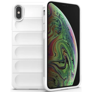 iPhone XS / iPhone X İçin Kaymaz Silikon Telefon Kılıfı - Beyaz (Yurt Dışından)
