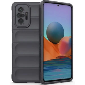 Redmi Note 10 Pro / 10 Pro Max İçin Kaymaz Silikon Telefon Kılıfı - Koyu Gri (Yurt Dışından)