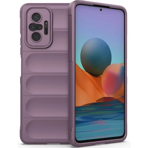 Redmi Note 10 Pro / 10 Pro Max İçin Kaymaz Silikon Telefon Kılıfı - Mor (Yurt Dışından)