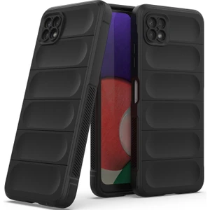 Galaxy A22 5G İçin Kaymaz Silikon Telefon Kılıfı - Siyah (Yurt Dışından)