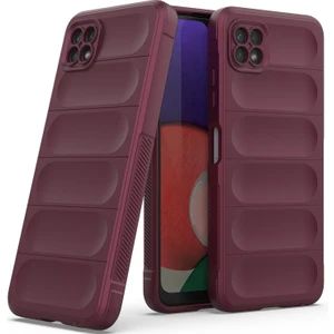 Galaxy A22 5G İçin Kaymaz Silikon Telefon Kılıfı - Koyu Kırmızı (Yurt Dışından)