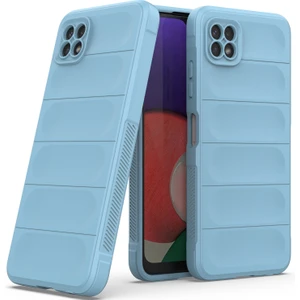 Galaxy A22 5G İçin Kaymaz Silikon Telefon Kılıfı - Mavi (Yurt Dışından)