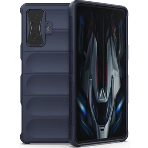 Poco F4 GT / Redmi K50 Gaming İçin Kaymaz Silikon Telefon Kılıfı - Lacivert (Yurt Dışından)