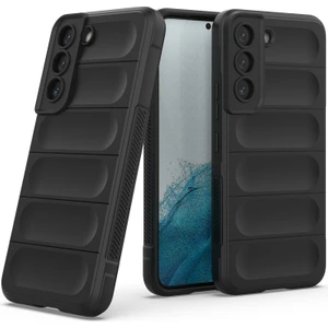 Galaxy S22 5G İçin Kaymaz Silikon Telefon Kılıfı - Siyah (Yurt Dışından)