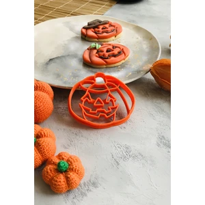 Kabak Cadılar Bayramı Kurabiye Kalıbı / Seramik / Oyun - Turuncu