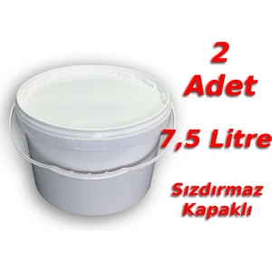 7,5 Lt Plastik Kapaklı Kova Hobi Boya Gıda Yoğurt Fermantasyon Kovası Beyaz