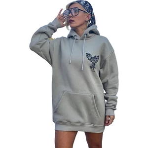 Bej Unisex Phoeniks Oversize Sweatshirt