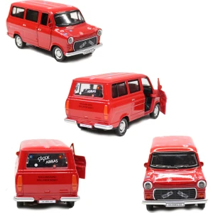 Çiçek Abbas Minibüs Çek Bırak Metal Oyuncak Araba 12 cm
