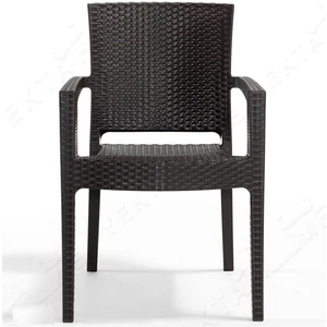 Rattan Sandalye 2 Kişilik Kollu Koltuk Bahçe Balkon ve Teras Sandalyesi