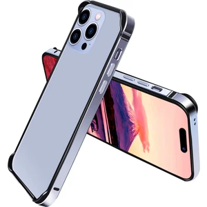 Için Alüminyum Alaşım Çerçeve Telefon Kılıfı - Mavi  (Yurt Dışından)