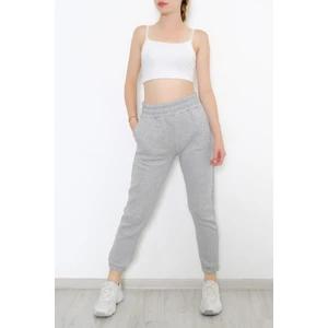 Paça Lastik Şardonlu Eşofman Altı Gri - 3064.275.