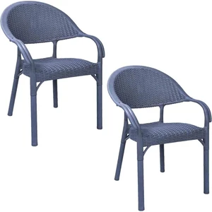 Rattan Sandalye 2 Kişilik Bambu Koltuk Bahçe Balkon Teras Sandalyesi