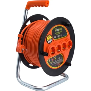 MK5015 4 Soketli 3x1.5mm 50 Metre Makaralı Kablo