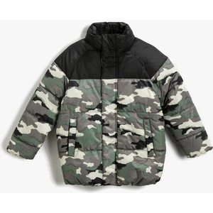 Şişme Mont Kamuflaj Desenli