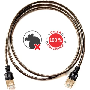 SYS Thames CAT6A Stp 10GBPS 500 Mhz, Patch Cord 1m Esnek ve Çelik Zırhlı Kemirgen Kablo