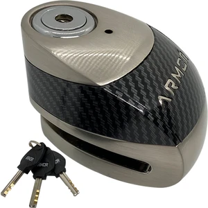 610+MVA 10MM Paslanmaz Çelik Alarmlı Karbon Disk Kilidi Gri