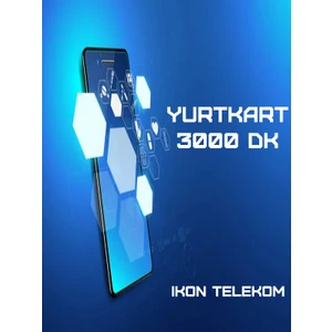 İkon Telekom YurtKart 3000 Dakika - Ankesörlü Telefon Arama Kartı Pini