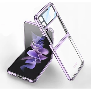 Samsung Galaxy Z Flip 4 Uyumlu Kılıf Kamera Lens Korumalı Kapak Tam Uyumlu Electroplate Metalik Renk