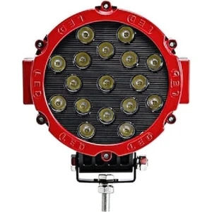 Beyaz LED Kırmızı Yuvarlak Off Road Sis Farı Çalışma Lambası 17 LED 10-30V 51W