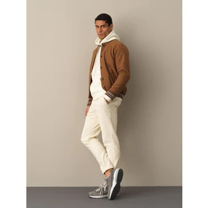 Erkek Camel Regular Fit Bomber Mont