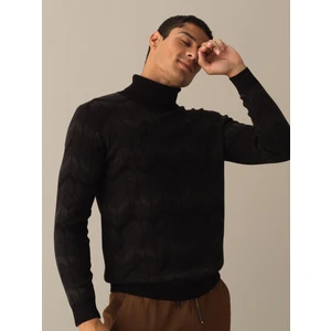 Erkek Siyah Regular Fit Kazak