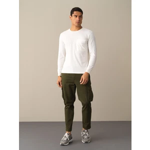 Erkek Beyaz %100 Pamuk Regular Fit Tişört