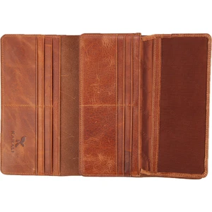 Karali Deri Deri Unisex Portföy Cüzdanı Crazy Taba BC406-03