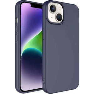 Caseart Apple iPhone 14 Kapak Içi Kadife Lansman Lux Silikon Kılıf - Lacivert