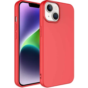 Caseworld Apple iPhone 14 Kapak Içi Kadife Lansman Lux Silikon Kılıf - Kırmızı