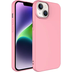 Caseworld Apple iPhone 14 Kapak Içi Kadife Lansman Lux Silikon Kılıf - Pembe