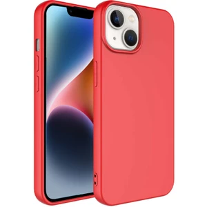 Caseworld Apple iPhone 14 Plus Kapak Içi Kadife Lansman Lux Silikon Kılıf - Kırmızı