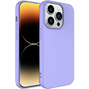 Caseworld Apple iPhone 14 Pro Kapak Içi Kadife Lansman Lux Silikon Kılıf - Lila