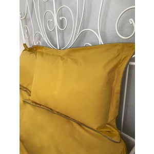 Calina Home Hardal Renkli Kenarları Işleme Detaylı Yastık Kılıfı