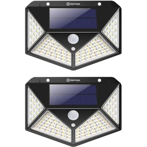 Dp-71 100 Ledli Hareket Sensörlü Güneş Enerjisiyle Çalışan Su Geçirmez Duvar Lambası 2 Adet