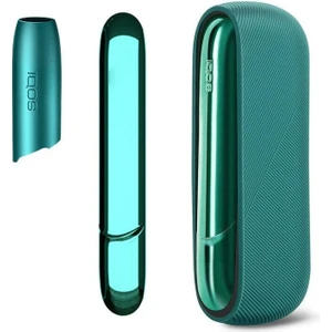 3 In 1 Durumda Iqos Için 3.0 Tam Koruyucu Kapak Yan Kapak ile Üst Kapağı Kabuk Iqos Için Duo Yeşil