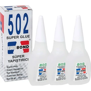 502 Japon Yapıştırıcısı 20 gr 3 Adet