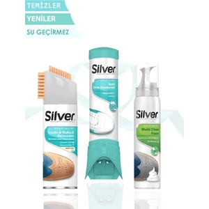 Süet Bakım Seti-Natural Süet Nubuk Yenileyici Su Geçirmez Boya+ Deodorant+ Temizleme Köpüğü