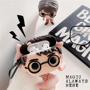 Airpods 2.Nesil ile Uyumlu Harry Potter Figürlü Silikon Koruma Kılıf 1. ve 2. Nesil Uyumlu