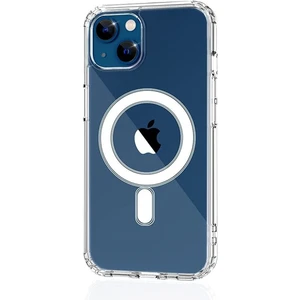 Iphone 13 Kılıf Magsafe Wireless Şarj Destekli Şeffaf Kapak Magnetic Crystal Case