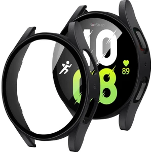 Novstrap Samsung Galaxy Watch 5 40MM Uyumlu Ekran Koruyucu Cam ve Kasa Koruyucu Sert Pc