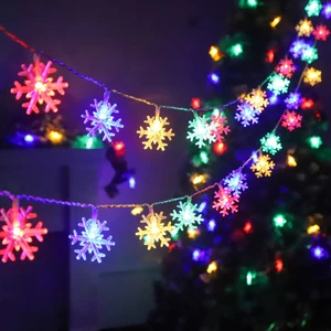 3M Kar Tanesi LED Işıkları Noel Süslemesi - Çok Renkli (Yurt Dışından)
