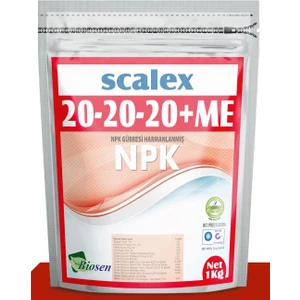 Biosen-Scalex 20-20-20+Me ( Harmanlanmış Npk Yaprak Gübresi)-1kg