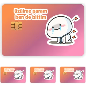 Quart Aksesuar 4 Adet Qubby Üzülme Param Kart Sticker Kart Etiketi