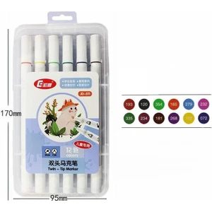 12 Adet Slim Marker Kalem Seti